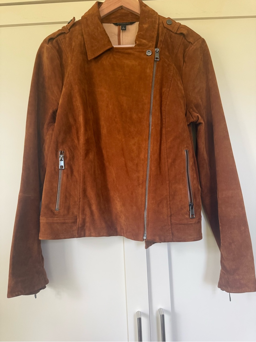 Banana Republic Suede Moto Jacket - Camel - NWOT - L